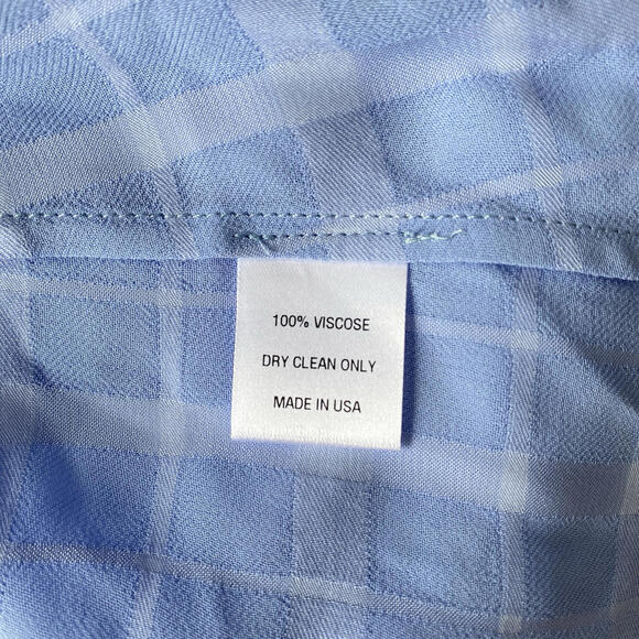 Pearl By Lela Rose Womens Long‎ Sleeve V Neck Blouse Blue Size XS Neck Tie - Picture 5 of 5